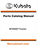 Kubota M7500DT Tractor Parts Catalog Pdf Manual