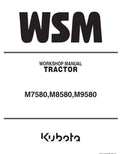 Kubota M7580, M8580, M9580 Tractor Pdf Repair Service Manual