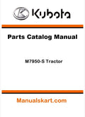 Kubota M7950-S Tractor Parts Catalog Pdf Manual