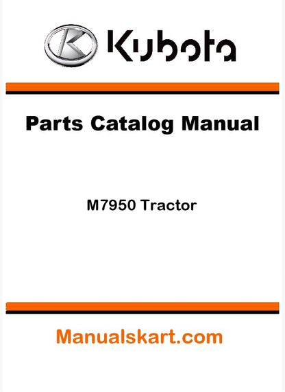 Kubota M7950 Tractor Parts Catalog Pdf Manual