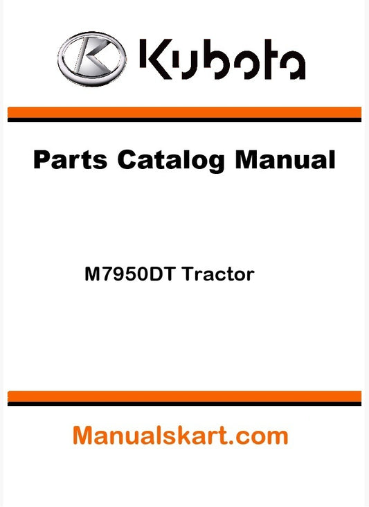Kubota M7950DT Tractor Parts Catalog Pdf Manual