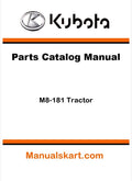 Kubota M8-181 Tractor Parts Catalog Pdf Manual
