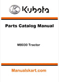 Kubota M8030 Tractor Parts Catalog Pdf Manual