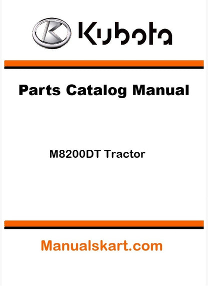 Kubota M8200DT Tractor Parts Catalog Pdf Manual