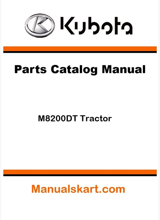 Kubota M8200DT Tractor Parts Catalog Pdf Manual