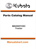 Kubota M8200DTHSC Tractor Parts Catalog Pdf Manual
