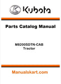 Kubota M8200SDTN-CAB Tractor Parts Catalog Pdf Manual