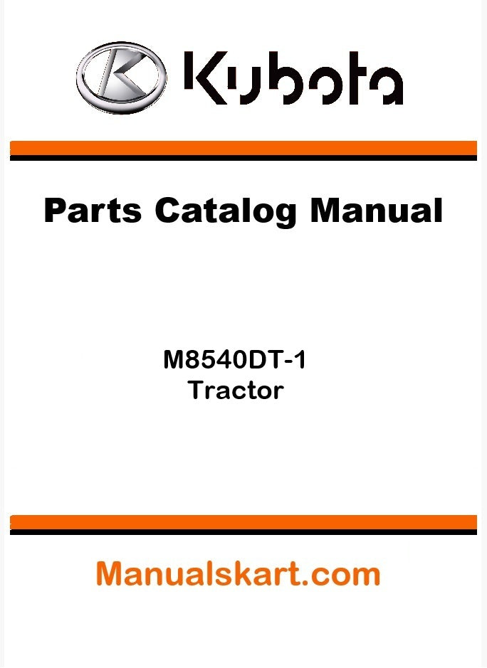 Kubota M8540DT-1 Tractor Parts Catalog Pdf Manual