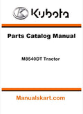 Kubota M8540DT Tractor Parts Catalog Pdf Manual