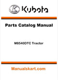 Kubota M8540DTC Tractor Parts Catalog Pdf Manual