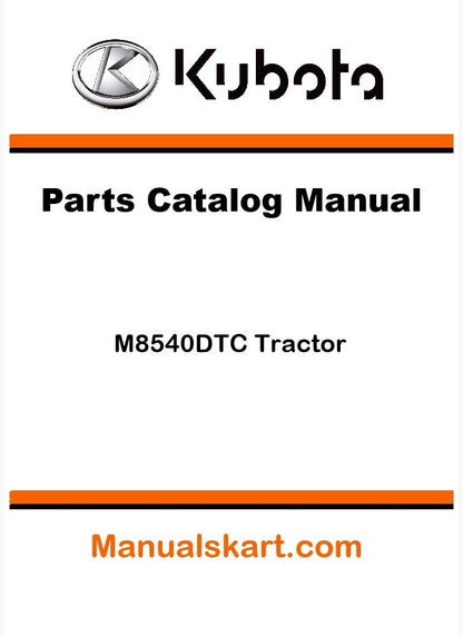 Kubota M8540DTC Tractor Parts Catalog Pdf Manual