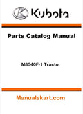 Kubota M8540F-1 Tractor Parts Catalog Pdf Manual