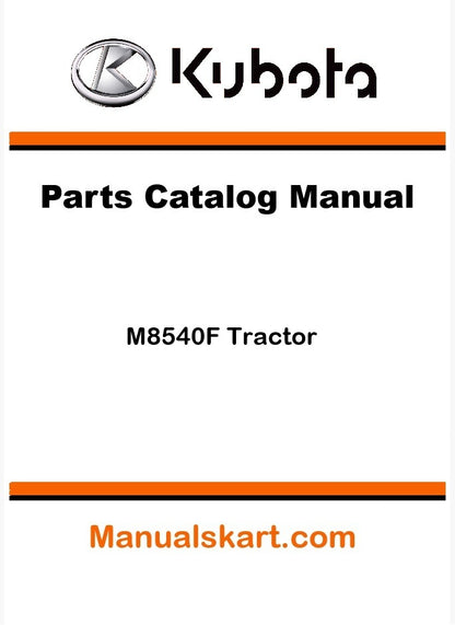 Kubota M8540F Tractor Parts Catalog Pdf Manual
