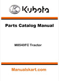 Kubota M8540FC Tractor Parts Catalog Pdf Manual