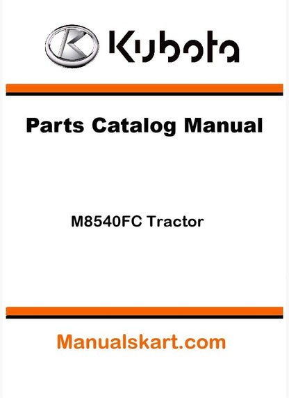 Kubota M8540FC Tractor Parts Catalog Pdf Manual