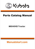 Kubota M8540HD Tractor Parts Catalog Pdf Manual