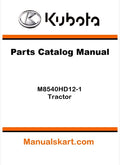 Kubota M8540HD12-1 Tractor Parts Catalog Pdf Manual