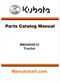 Kubota M8540HD12 Tractor Parts Catalog Pdf Manual