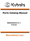 Kubota M8540HDCC12-1 Tractor Parts Catalog Pdf Manual