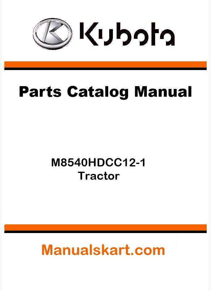 Kubota M8540HDCC12-1 Tractor Parts Catalog Pdf Manual