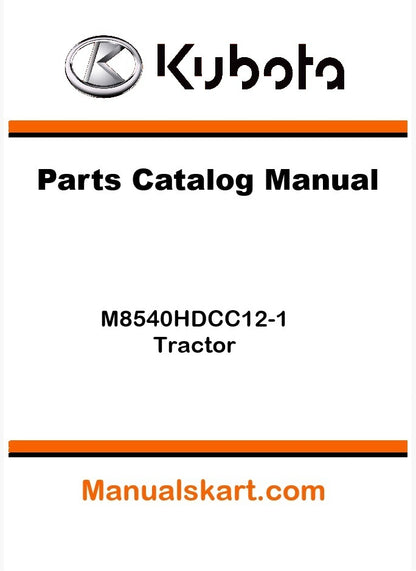 Kubota M8540HDCC12-1 Tractor Parts Catalog Pdf Manual