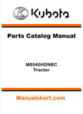 Kubota M8540HDNBC Tractor Parts Catalog Pdf Manual