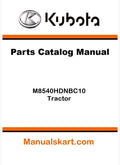 Kubota M8540HDNBC10 Tractor Parts Catalog Pdf Manual