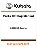 Kubota M8560HD Tractor Parts Catalog Pdf Manual