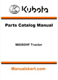 Kubota M8560HF Tractor Parts Catalog Pdf Manual
