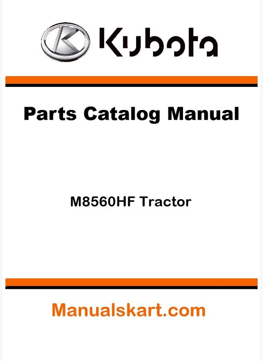 Kubota M8560HF Tractor Parts Catalog Pdf Manual