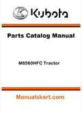 Kubota M8560HFC Tractor Parts Catalog Pdf Manual