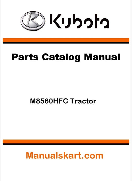 Kubota M8560HFC Tractor Parts Catalog Pdf Manual