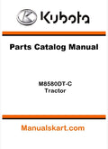 Kubota M8580DT-C Tractor Parts Catalog Pdf Manual