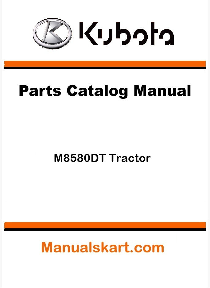 Kubota M8580DT Tractor Parts Catalog Pdf Manual