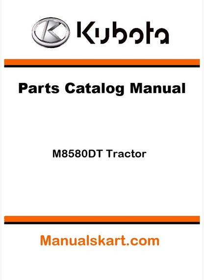 Kubota M8580DT Tractor Parts Catalog Pdf Manual