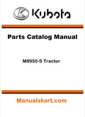 Kubota M8950-S Tractor Parts Catalog Pdf Manual