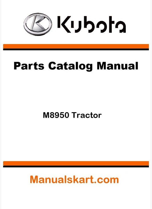 Kubota M8950 Tractor Parts Catalog Pdf Manual