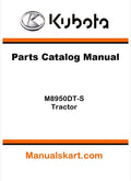 Kubota M8950DT-S Tractor Parts Catalog Pdf Manual