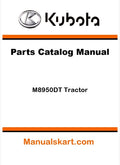 Kubota M8950DT Tractor Parts Catalog Pdf Manual