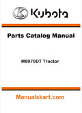 Kubota M8970DT Tractor Parts Catalog Pdf Manual