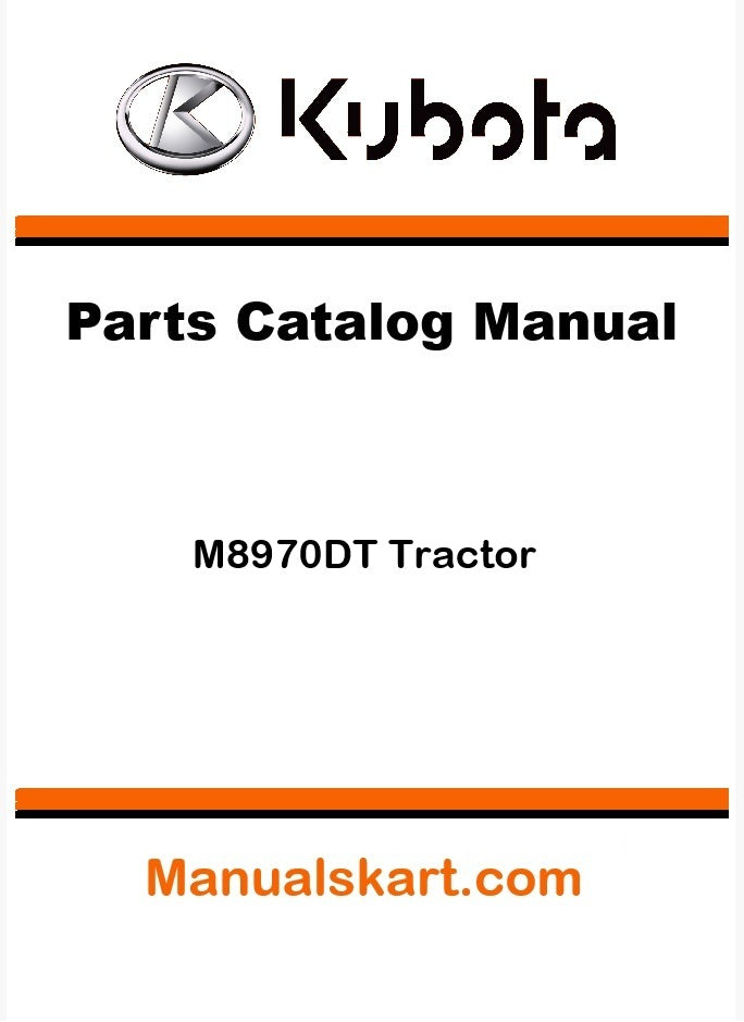 Kubota M8970DT Tractor Parts Catalog Pdf Manual
