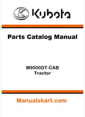 Kubota M9000DT-CAB Tractor Parts Catalog Pdf Manual