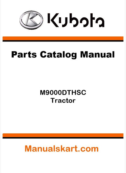 Kubota M9000DTHSC Tractor Parts Catalog Pdf Manual