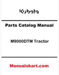 Kubota M9000DTM Tractor Pdf Parts Catalog Manual