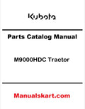 Kubota M9000HDC Tractor Pdf Parts Catalog Manual