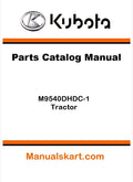 Kubota M9540DHDC-1 Tractor Parts Catalog Pdf Manual
