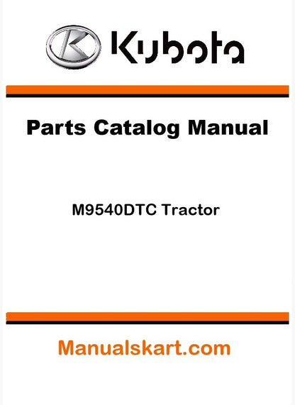 Kubota M9540DTC Tractor Parts Catalog Pdf Manual
