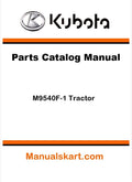 Kubota M9540F-1 Tractor Parts Catalog Pdf Manual