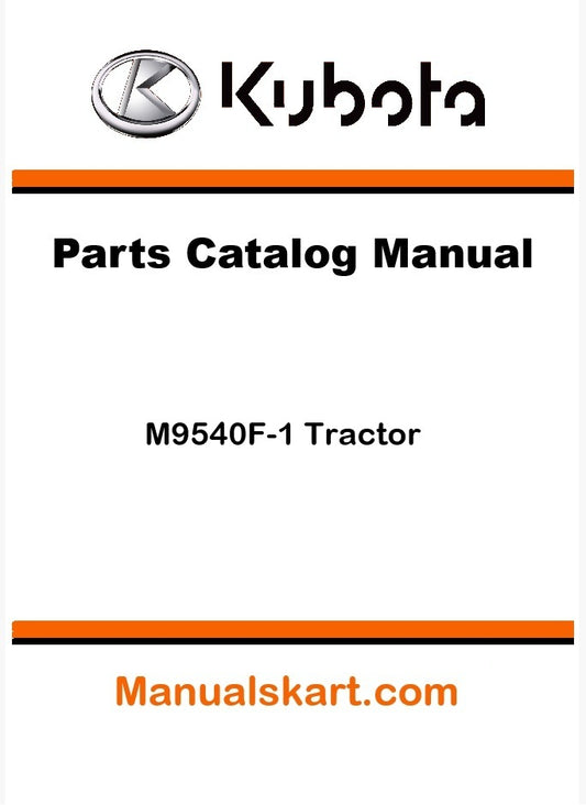 Kubota M9540F-1 Tractor Parts Catalog Pdf Manual