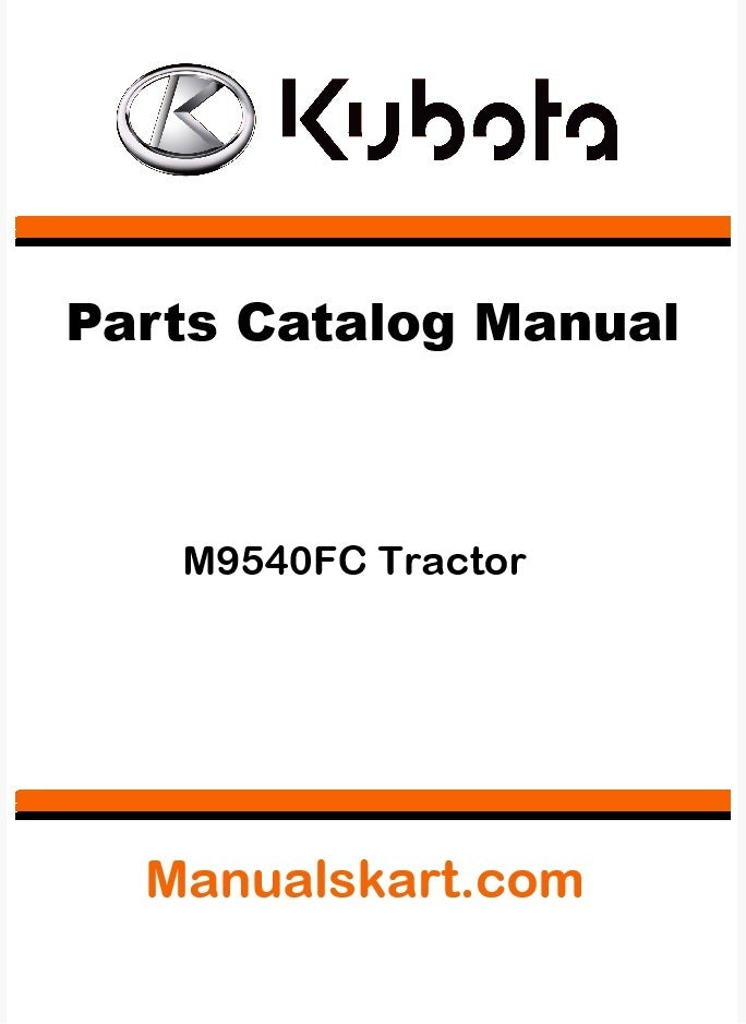 Kubota M9540FC Tractor Parts Catalog Pdf Manual
